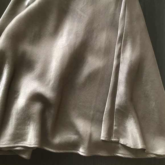 Zara "Tie Dye" Satin Maxi Dress, Gray / Silver, M - Picture 7 of 12